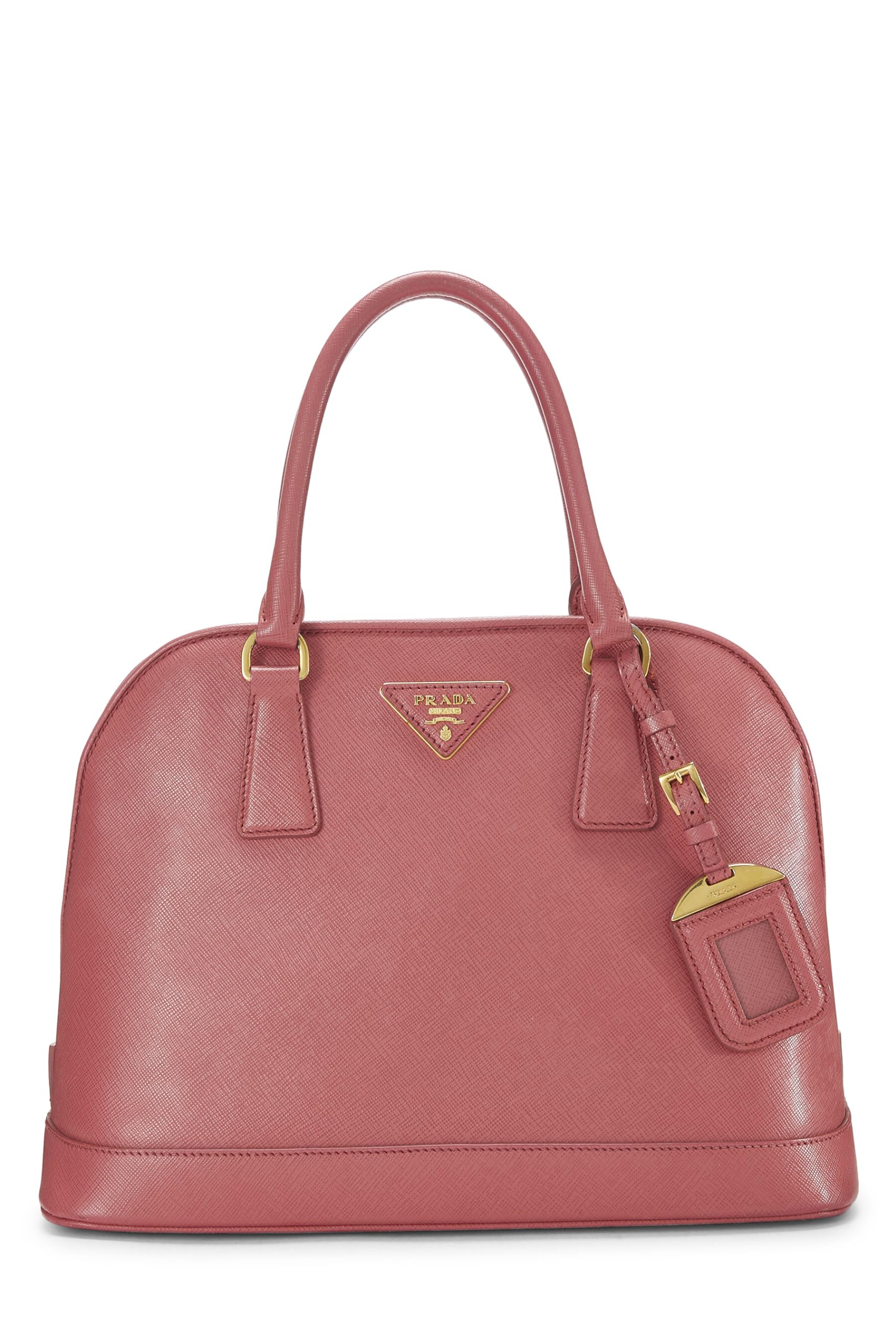 Prada Dome Handbag Saffiano Pink Travel Bag