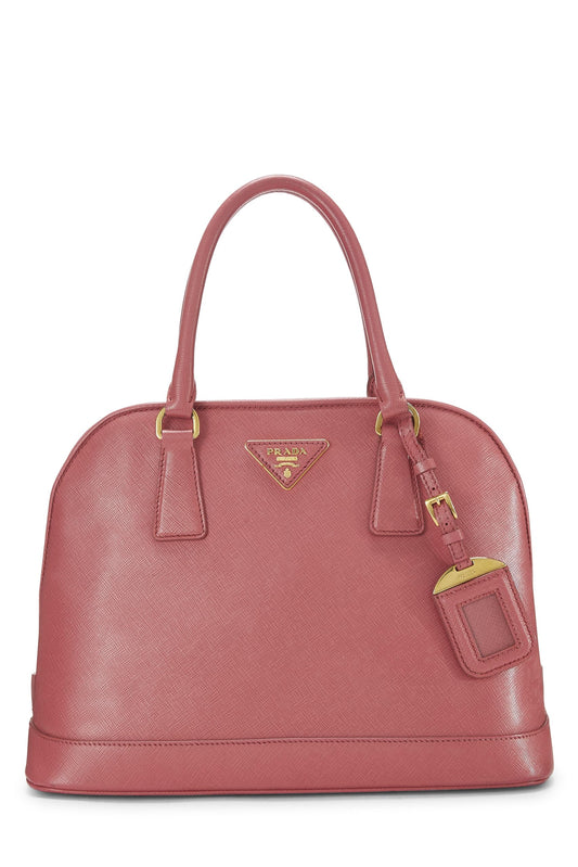 Prada Dome Handbag Saffiano Pink Travel Bag