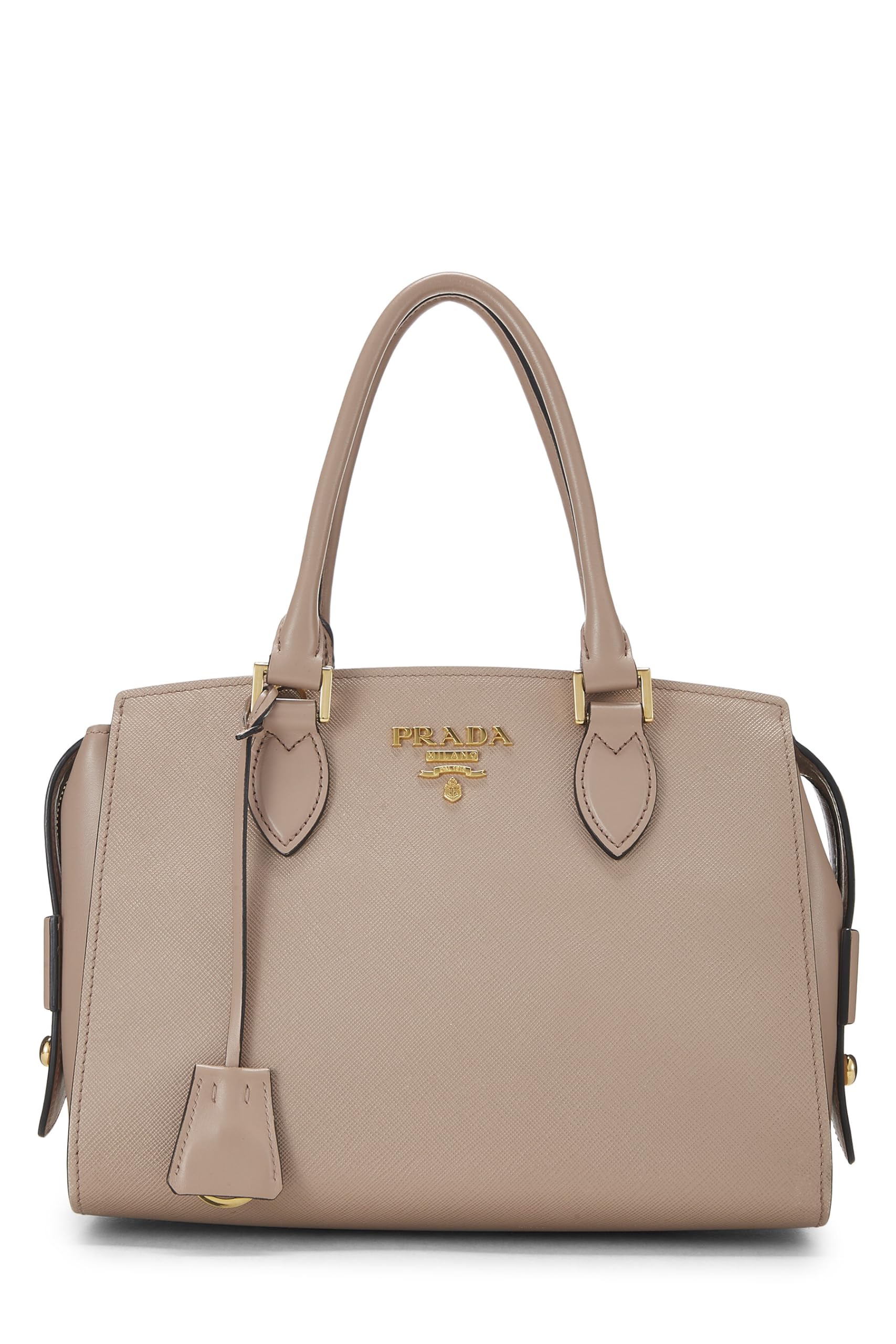 Prada Convertible Handbag Saffiano Pink Travel Bag