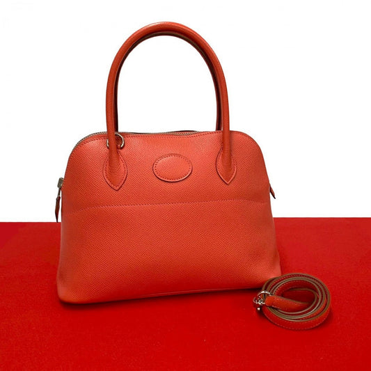 Hermes Shoulder Bag Epsom Bored Women Pink