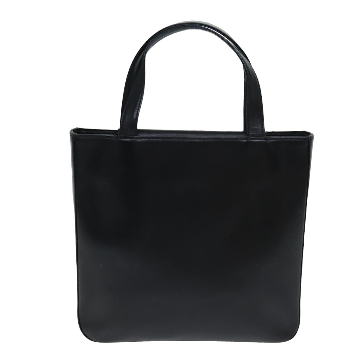 Burberry Luxury Nova Check Hand Bag Auth Leather Canvas Black Travel Bag