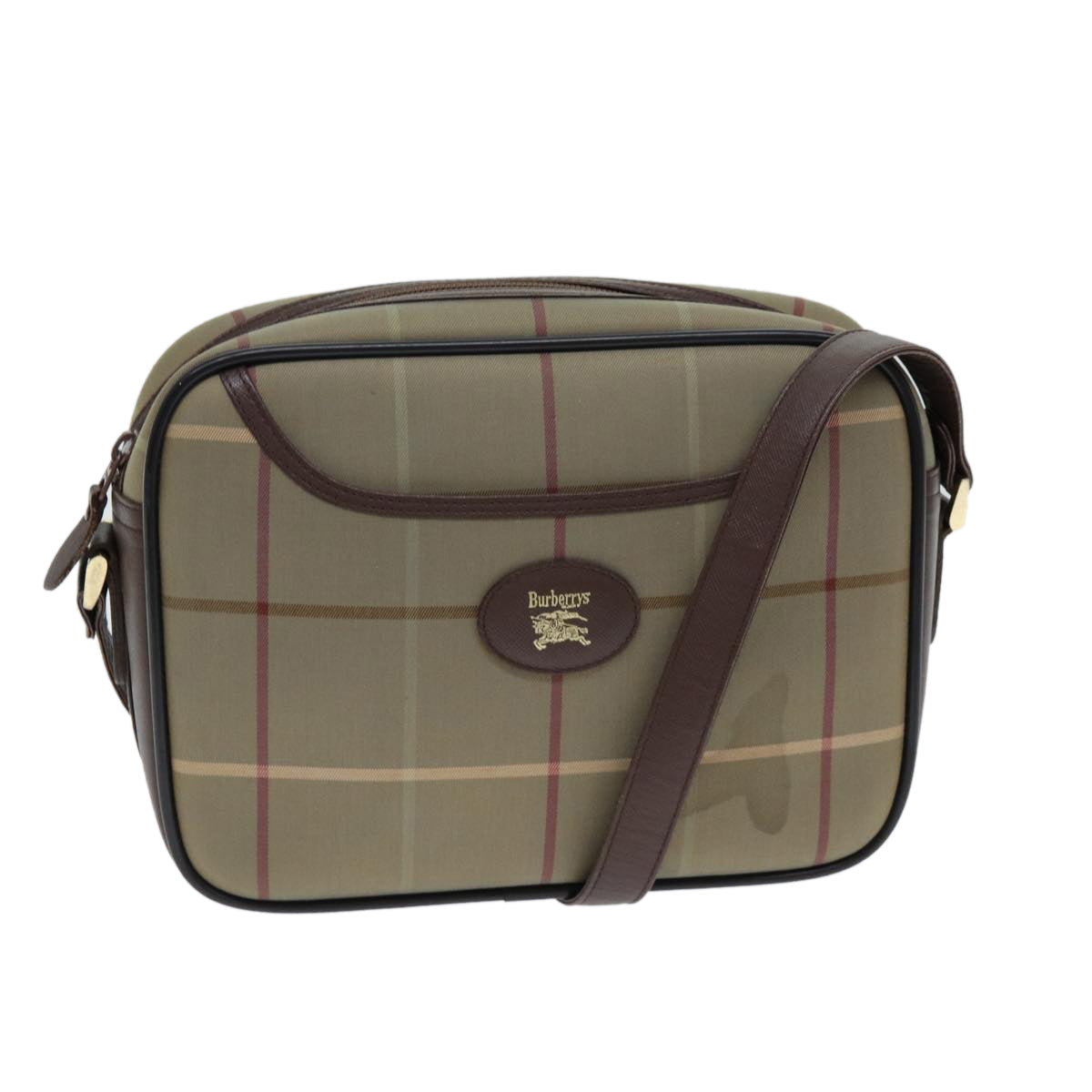 Burberry Luxury ss Nova Check Shoulder Bag Auth Canvas Beige Beige Auth 81656