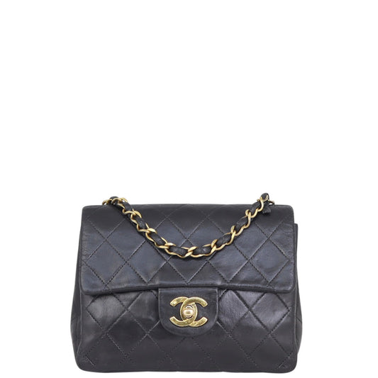 Chanel Classic Square GTH Handbag Black Mini Mini Bag