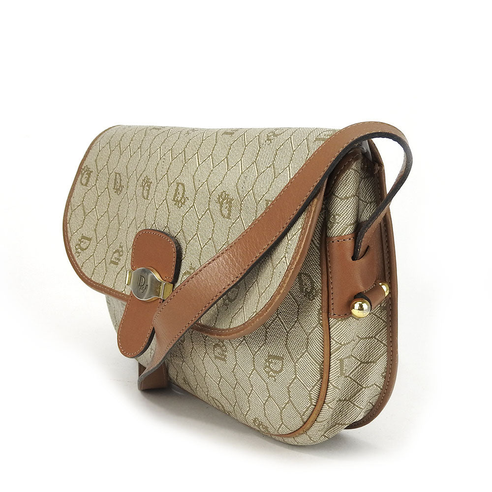 Dior Christian Honeycomb Pattern Pvc Shoulder Bag Leather Leather Shoulder Bag