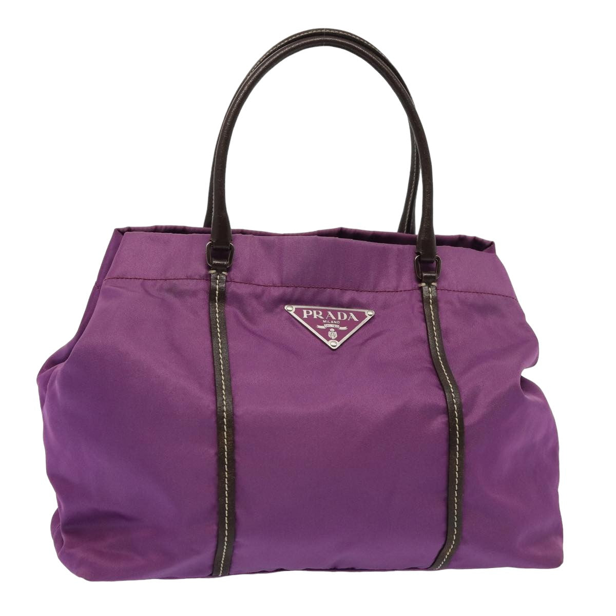Prada Hand Bag Auth Nylon Purple Travel Bag Purple Auth 81749