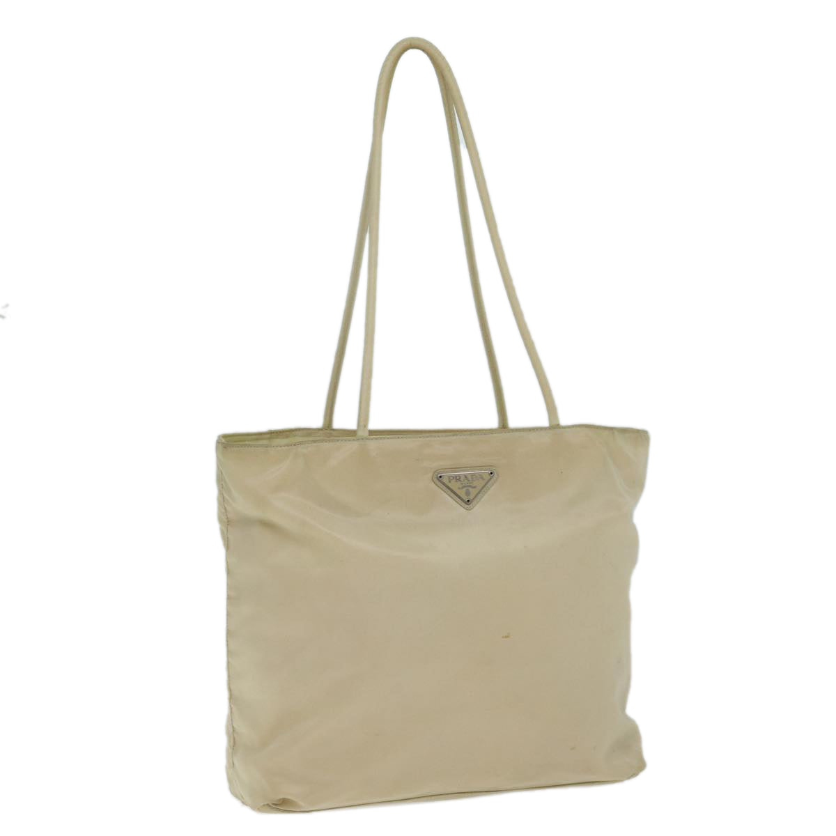 Prada Shoulder Bag Auth Nylon White White Auth 81753