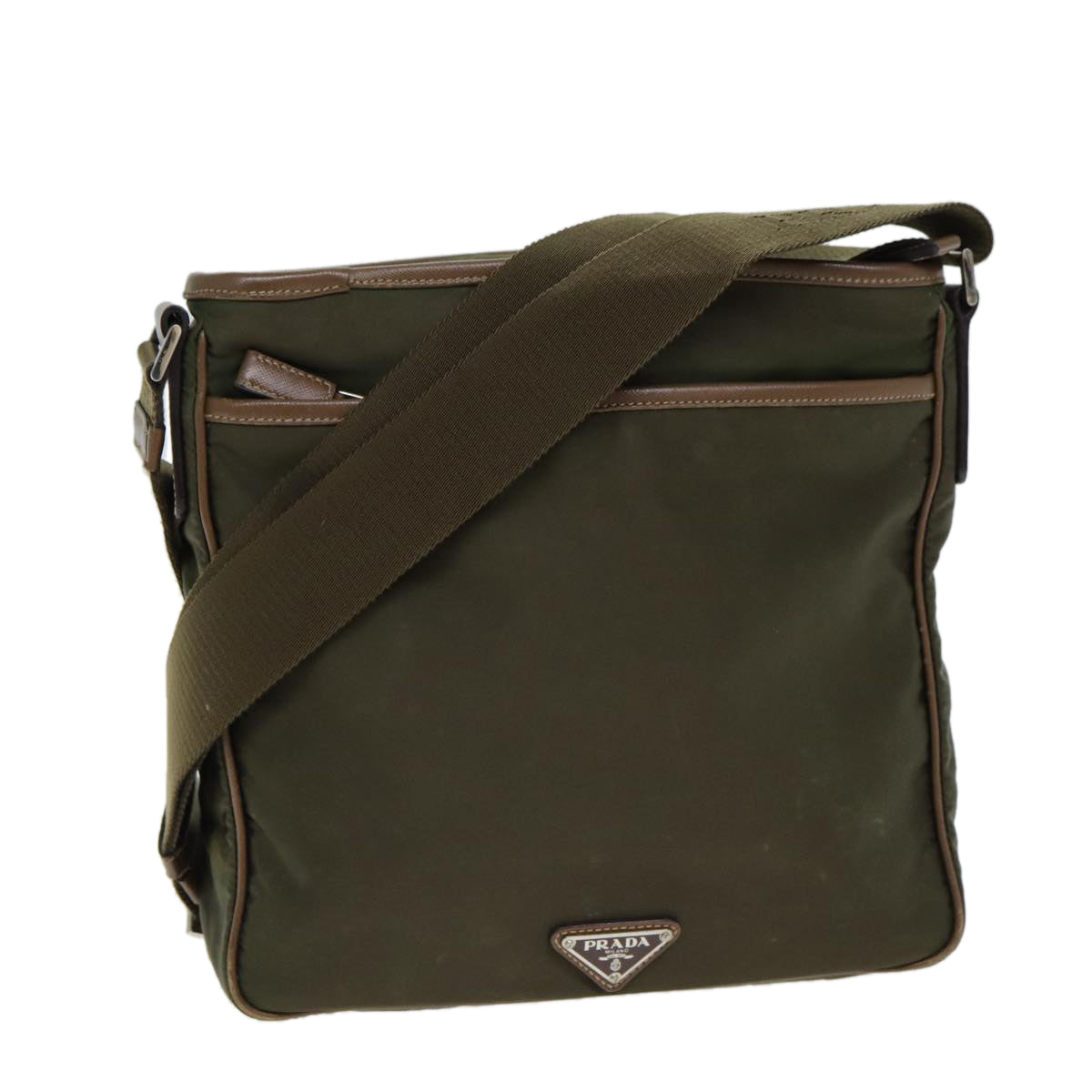 Prada Shoulder Bag Khaki Auth Nylon Khaki Auth 81796