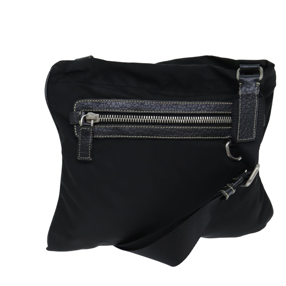 Prada Shoulder Bag Auth Nylon Black Black Auth 81867
