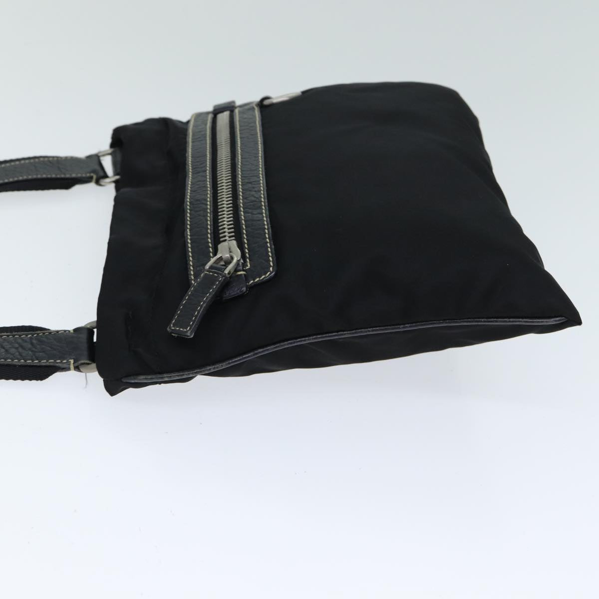 Prada Shoulder Bag Auth Nylon Black Black Auth 81867