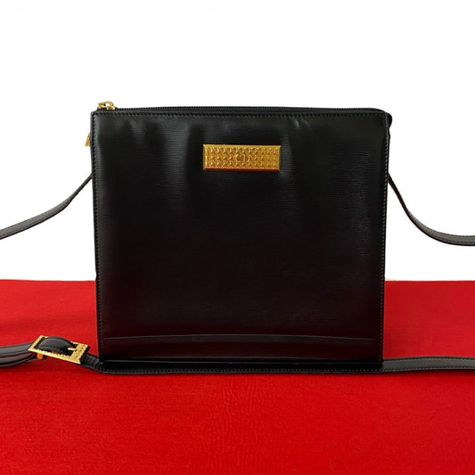 Dior Shoulder Bag Cd Metal Women Leather Black