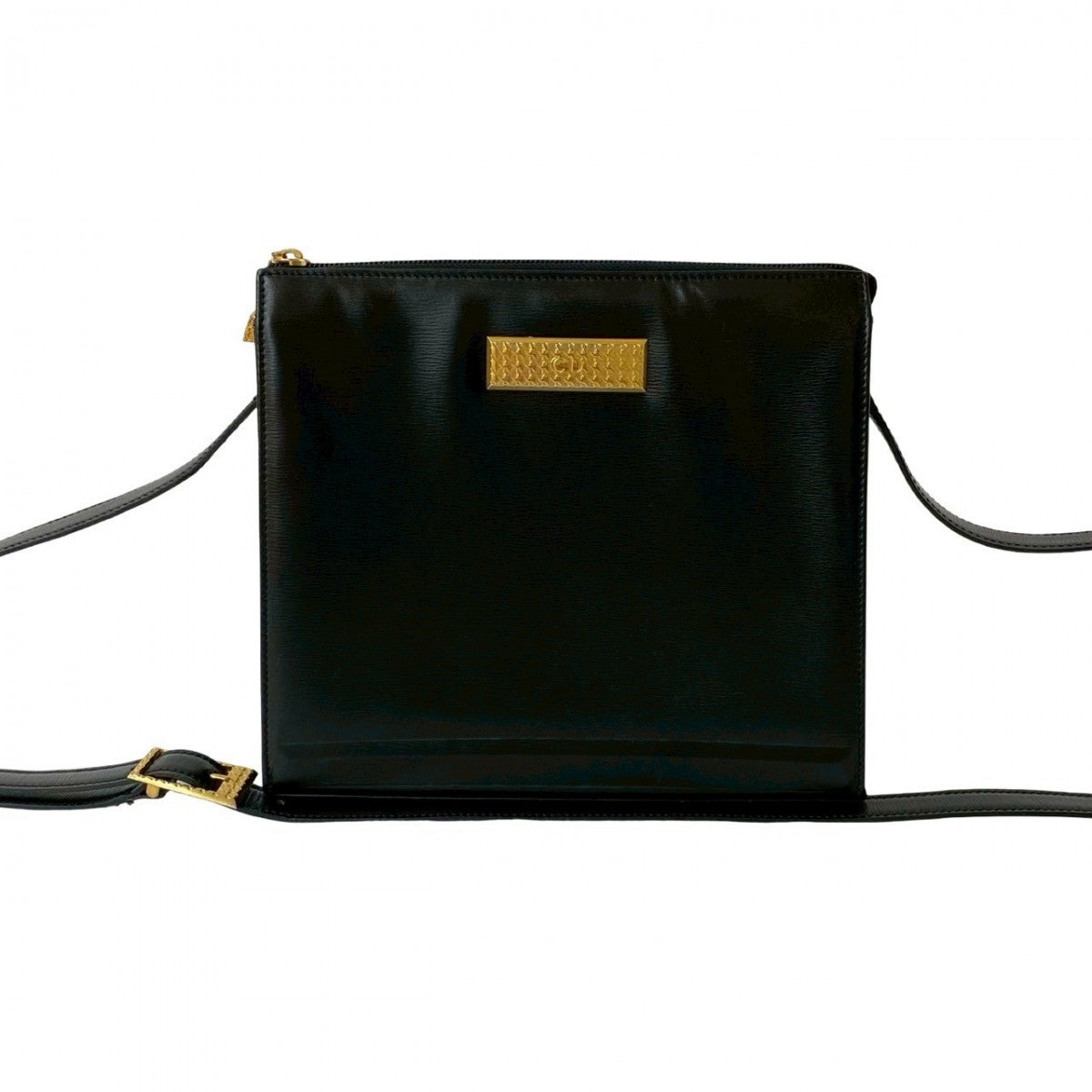 Dior Shoulder Bag Cd Metal Women Leather Black