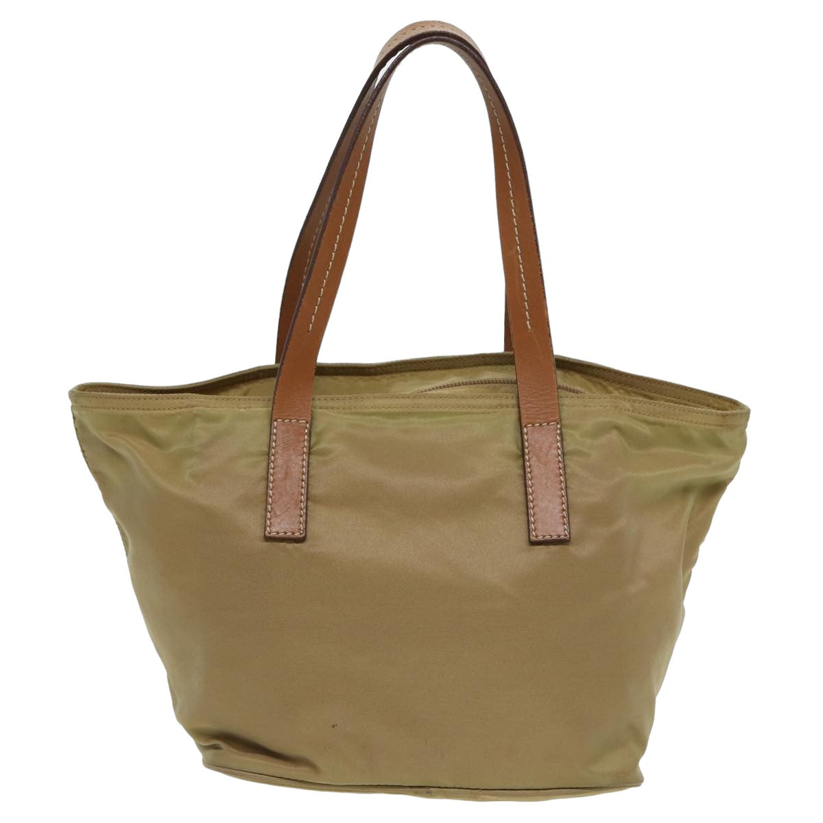 Prada Hand Bag Auth Nylon Beige Travel Bag Beige Auth 81924