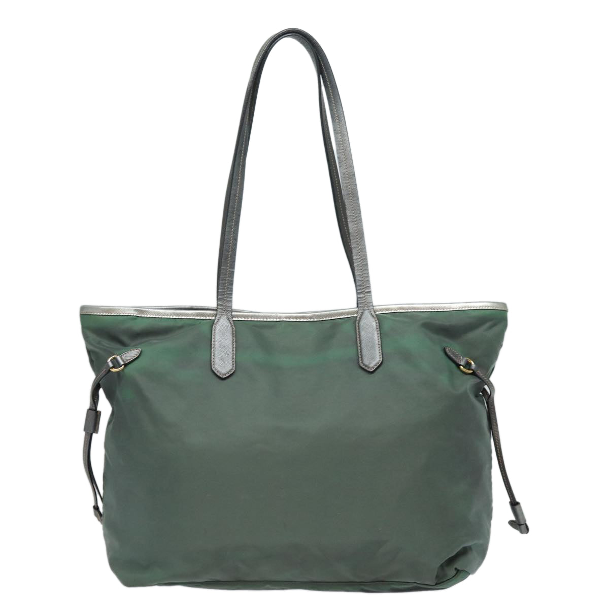 Prada Tote Bag Auth Nylon Green Green Auth 81929