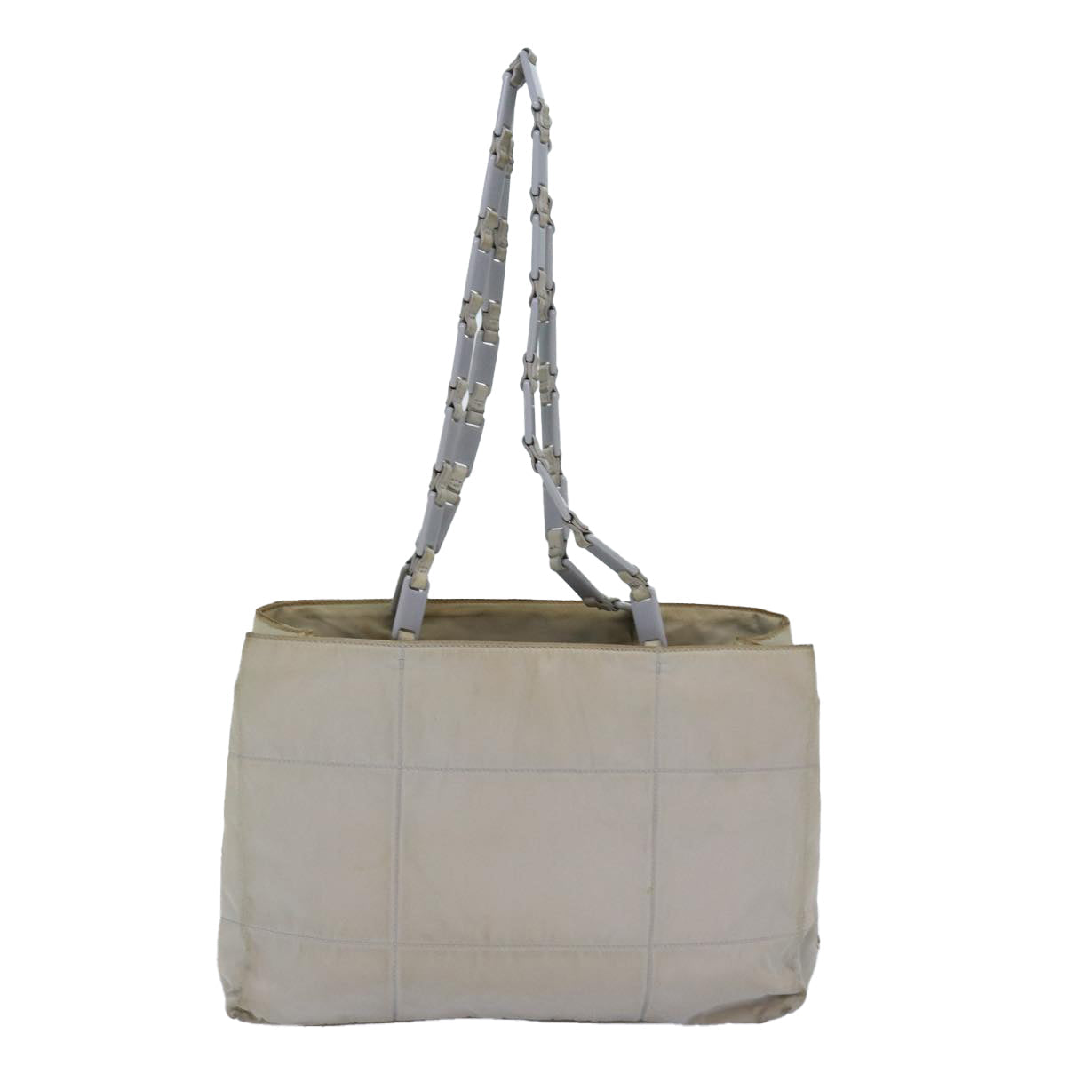 Prada Shoulder Bag Auth Nylon Gray Gray Auth 81975