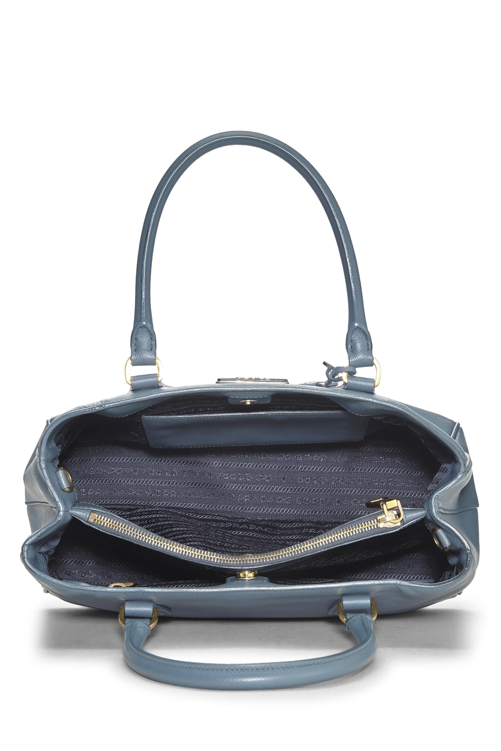 Prada Executive Tote Saffiano Blue Medium Tote Bag Tote Medium Blue
