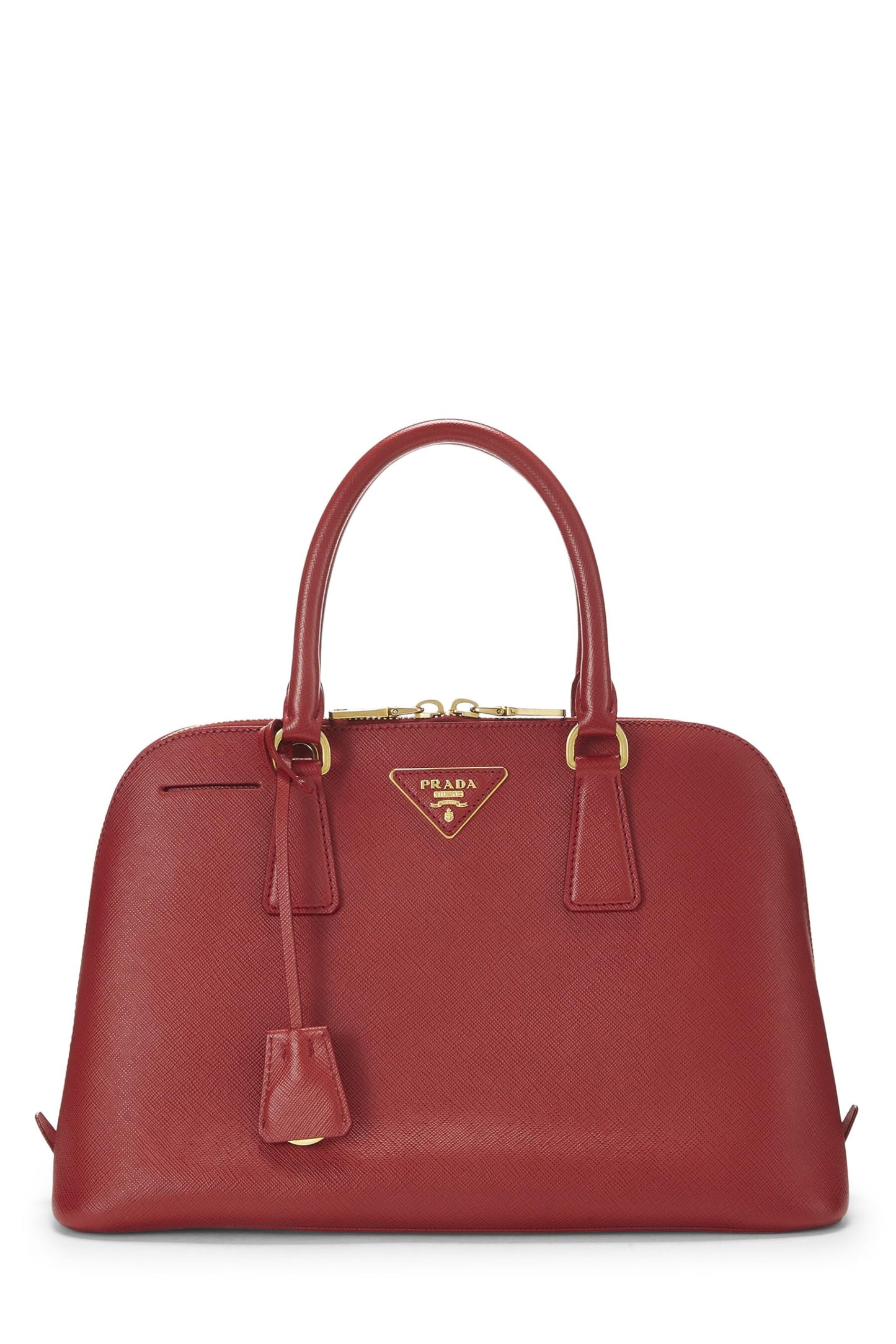 Prada Promenade Luxury Handbag Saffiano Red Small Travel Bag
