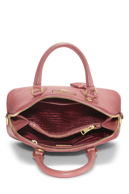 Prada Promenade Luxury Handbag Leather Saffiano Pink Travel Bag