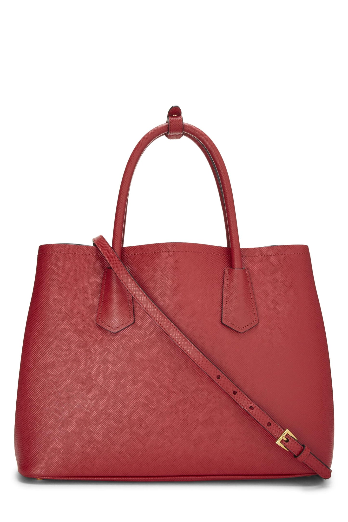 Prada Double Bag Saffiano Red Medium Travel Bag Bag Medium Red