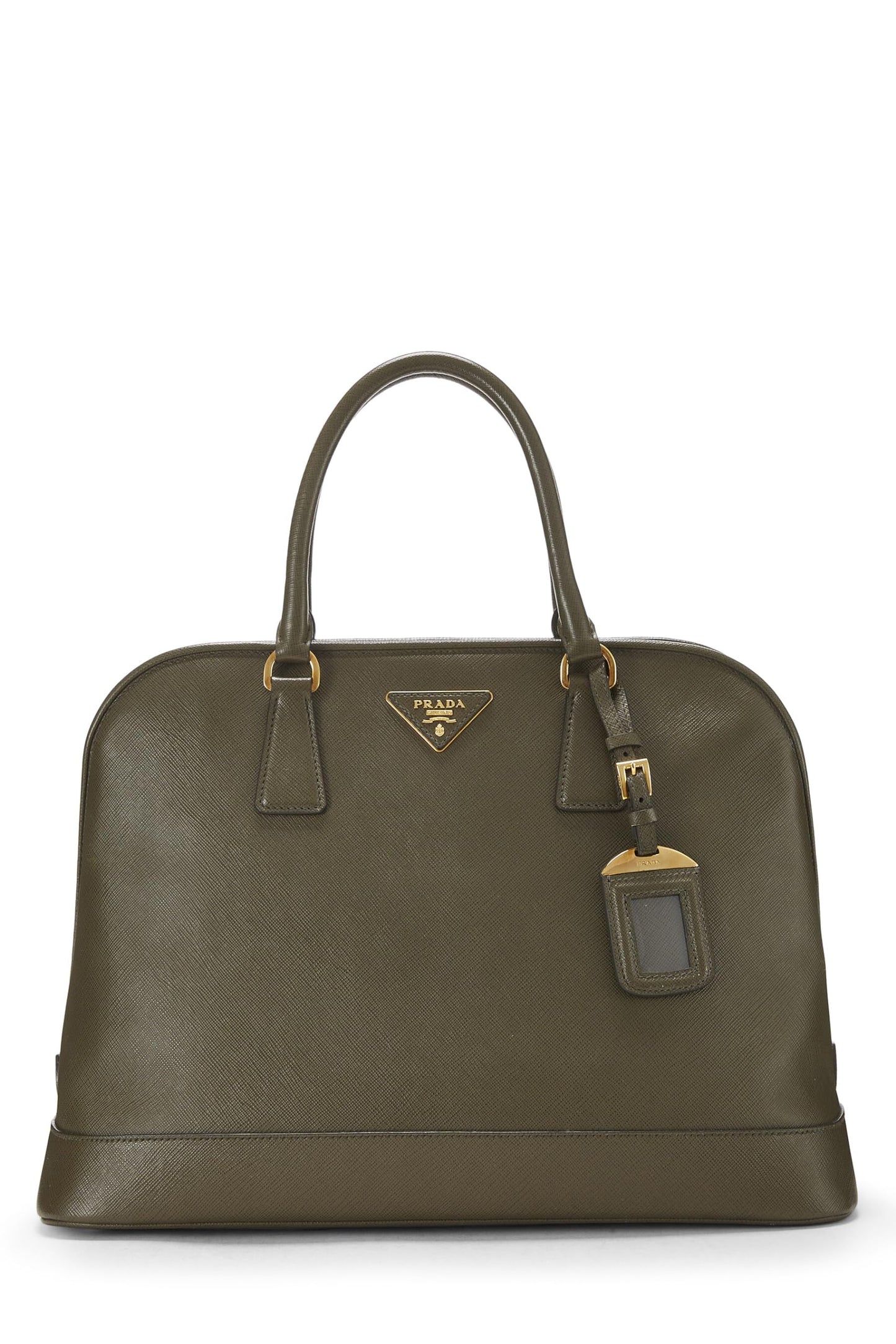 Prada Dome Tote Saffiano Green Tote Bag