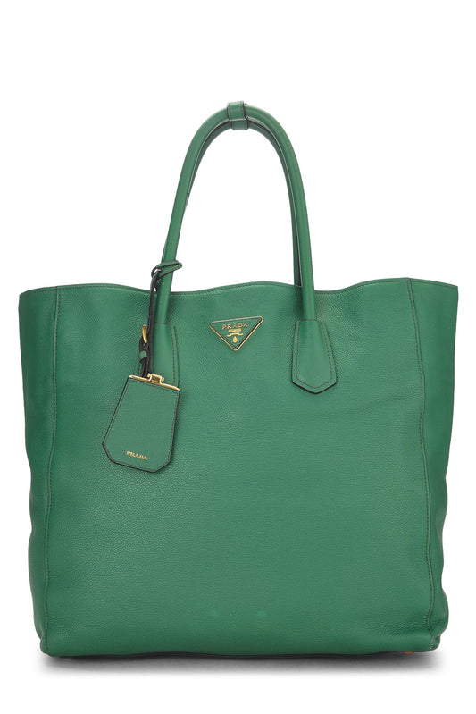 Prada Grain Tote Vitello Green Tote Bag