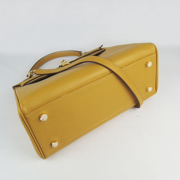 Hermes Luxury Kelly Cm Togo Handbag Yellow Golde Leather Travel Bag