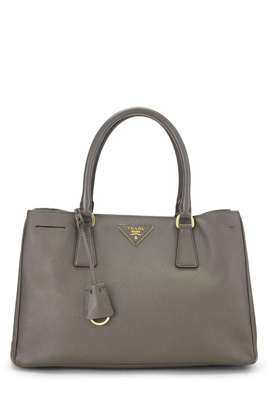 Prada Grey Executive Tote Grey Saffiano Gray Medium Tote Bag Tote Medium Grey