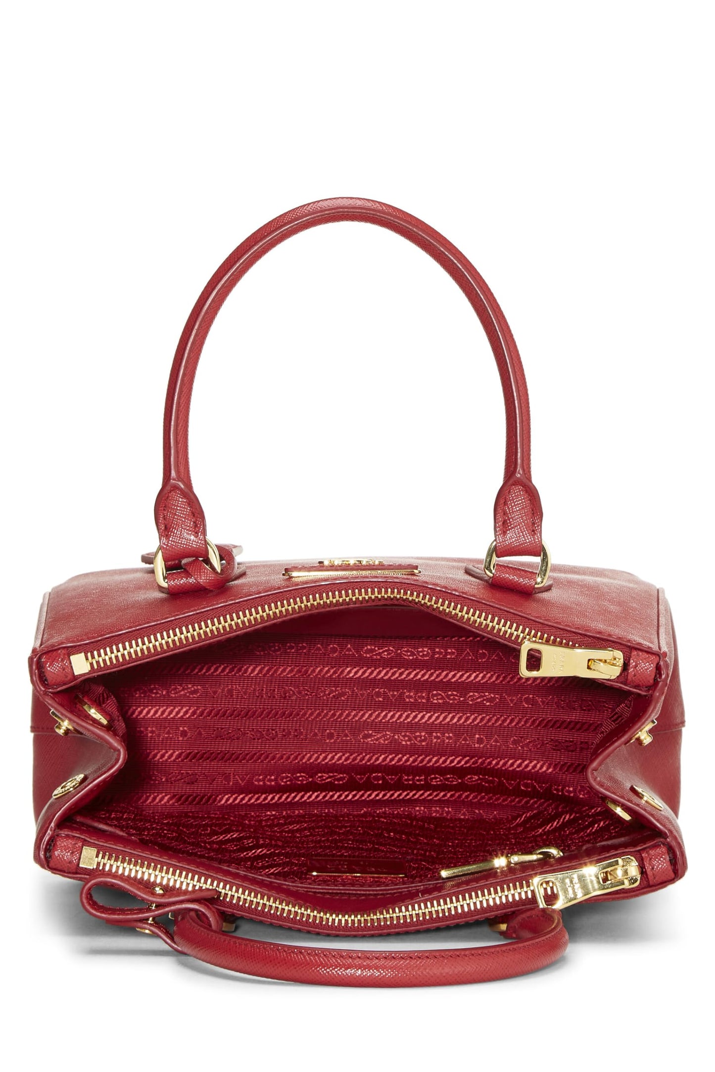 Prada Galleria Tote Saffiano Red Small Tote Bag