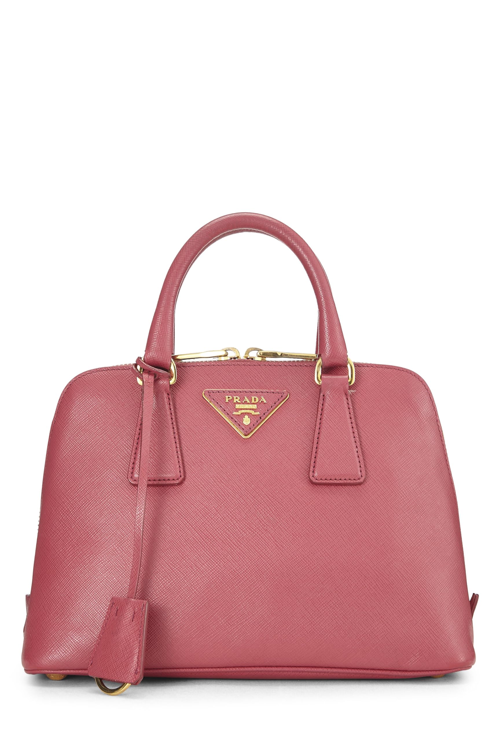 Prada Promenade Luxury Handbag Saffiano Pink Small Travel Bag