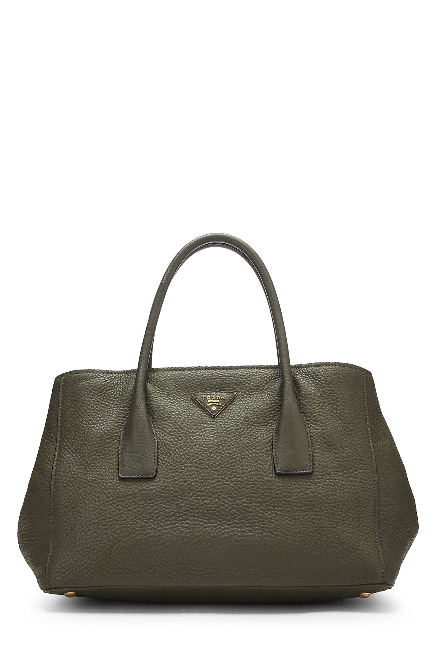 Prada Daino Convertible Tote Vitello Green Large Tote Bag