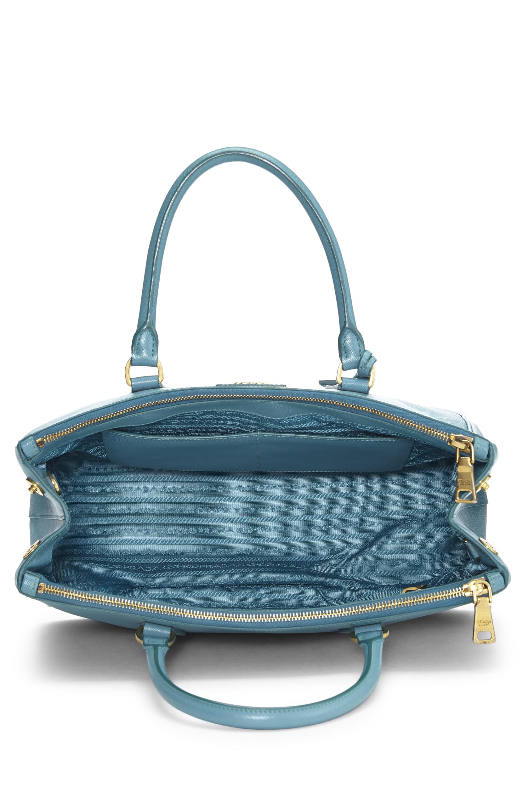 Prada Executive Tote Saffiano Blue Medium Tote Bag
