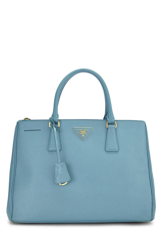 Prada Executive Tote Saffiano Blue Medium Tote Bag