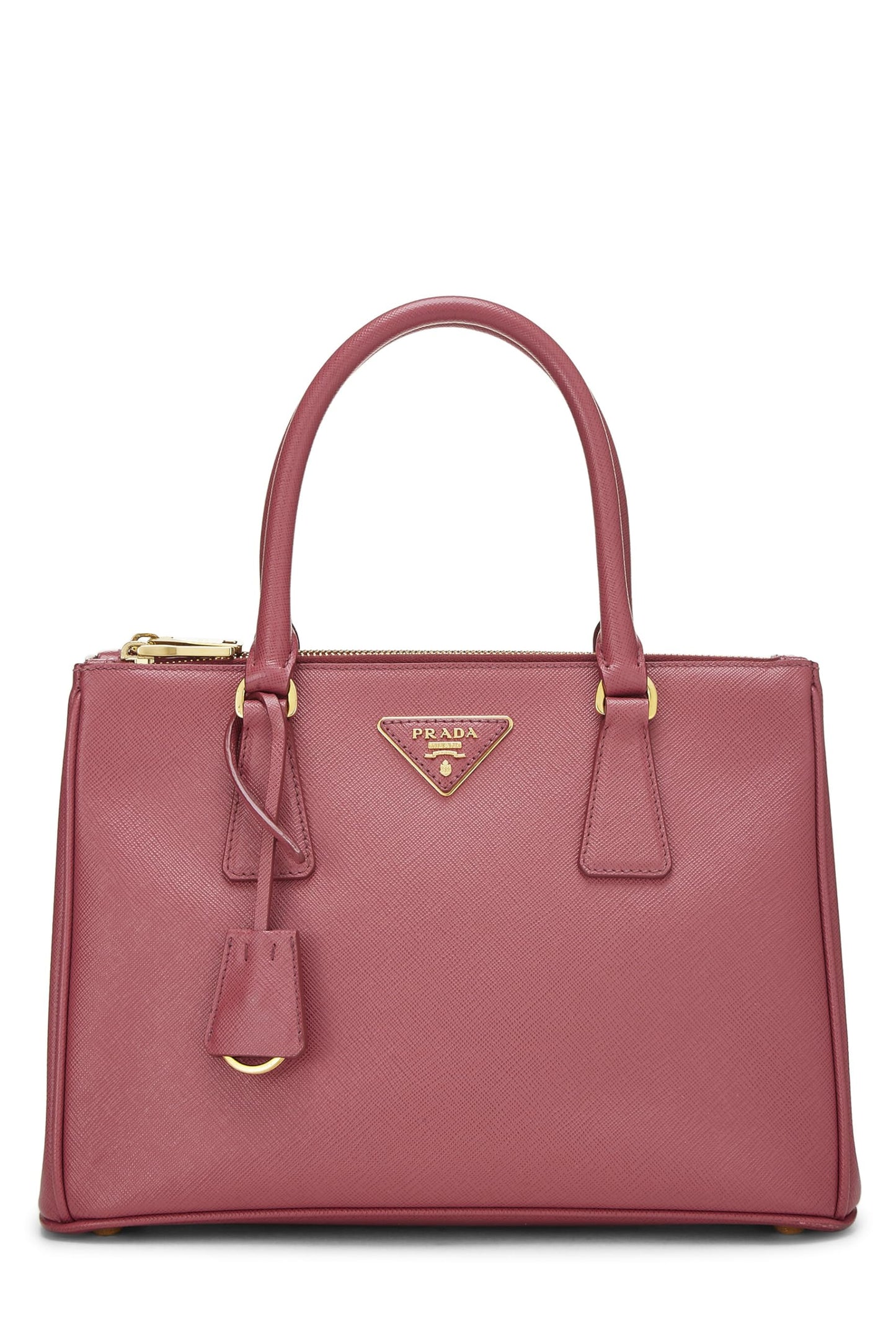 Prada Convertible Handbag Saffiano Pink Small Travel Bag