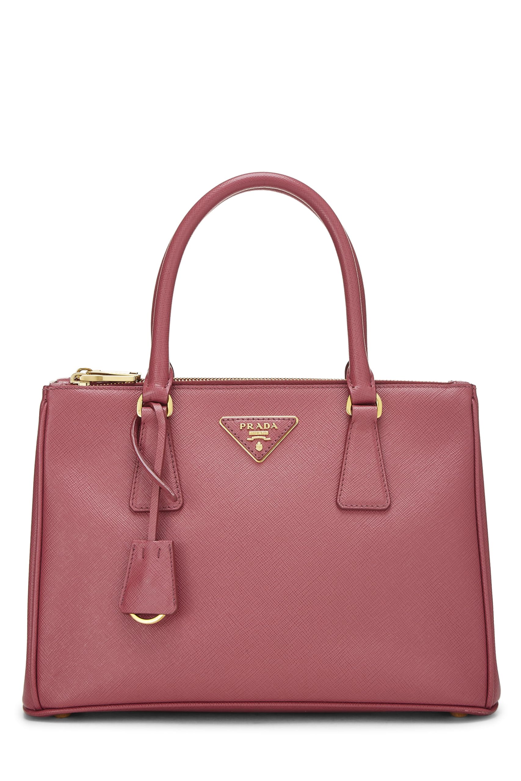 Prada Convertible Handbag Saffiano Pink Small Travel Bag