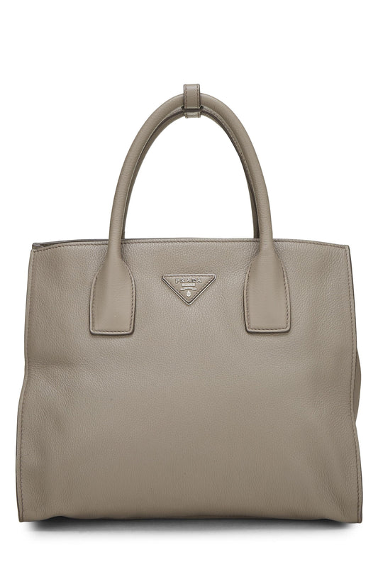 Prada Grey Daino Convertible Tote Grey Vitello Gray Tote Bag