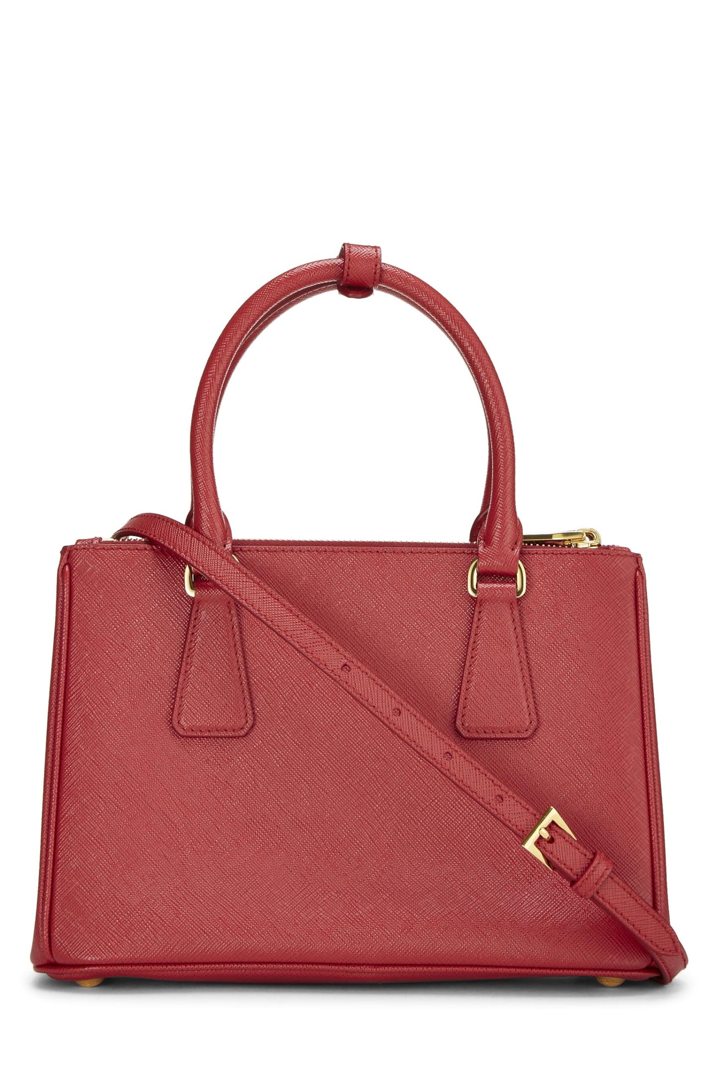 Prada Galleria Tote Saffiano Red Small Tote Bag