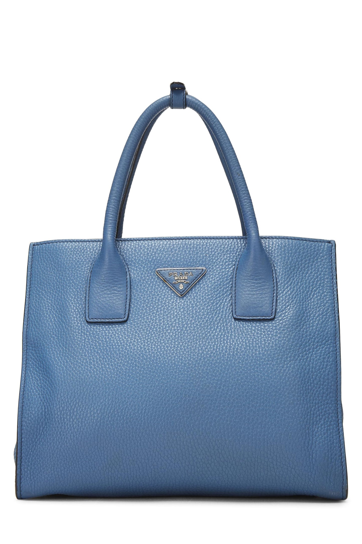 Prada Daino Convertible Tote Vitello Blue Tote Bag