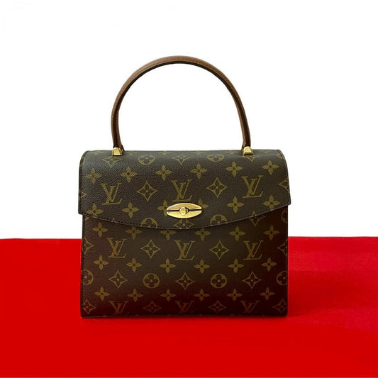 Louis Vuitton M51379 PVC Malesherbes Monogram Leather Brown Handbag