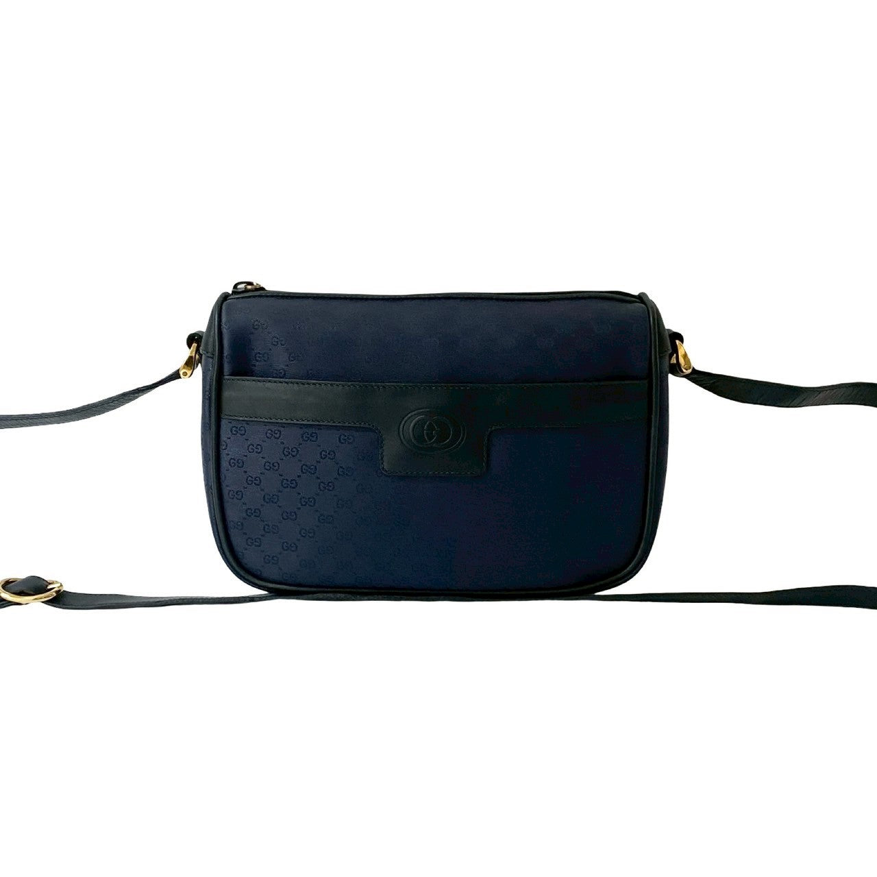 Gucci 821A821 Leather Navy Shoulder Bag