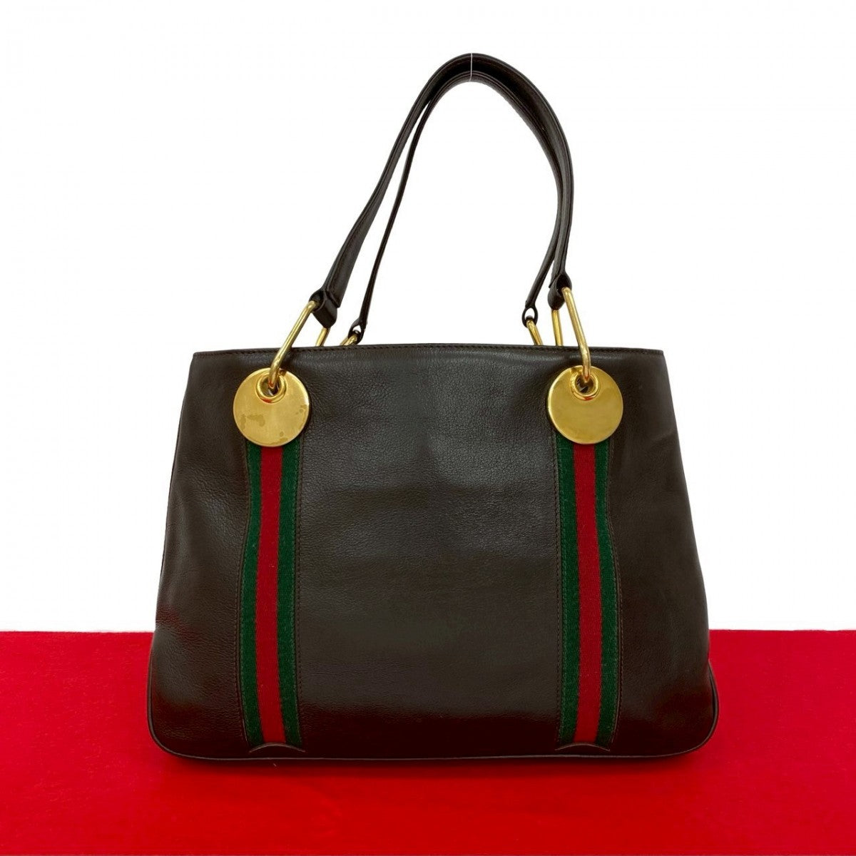 Gucci Sherry line Leather Brown Handbag