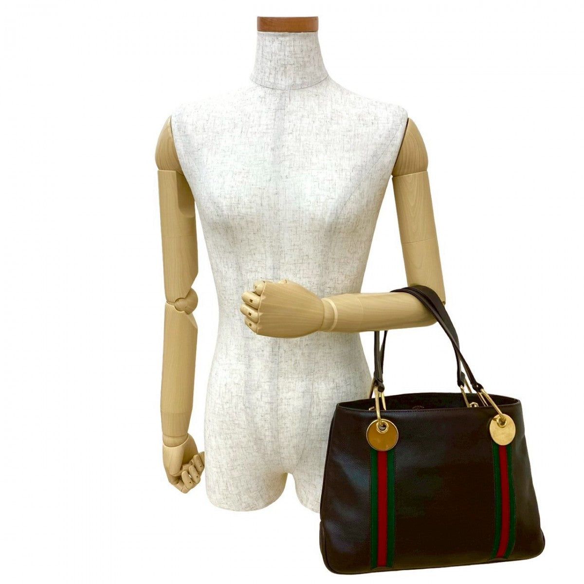 Gucci Sherry line Leather Brown Handbag