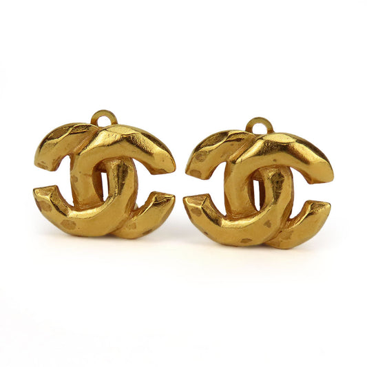 COCO Mark Earrings Jewelry Gold Metal
