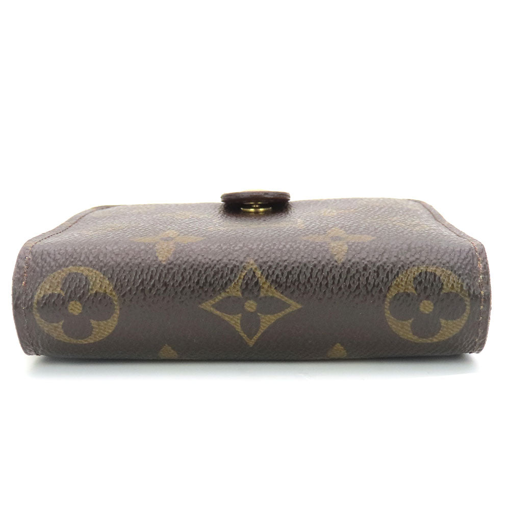 Louis Vuitton Bifold M61667 Compact zip Monogram Brown Wallet Case