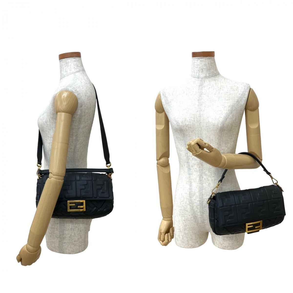 Fendi Shoulder Bag Mamma Leather Black Bucket