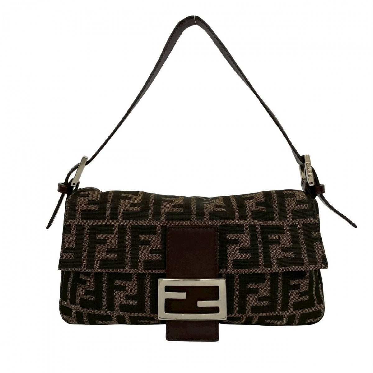 Fendi Shoulder Bag Mamma Canvas Brown Bucket 822A822 35070