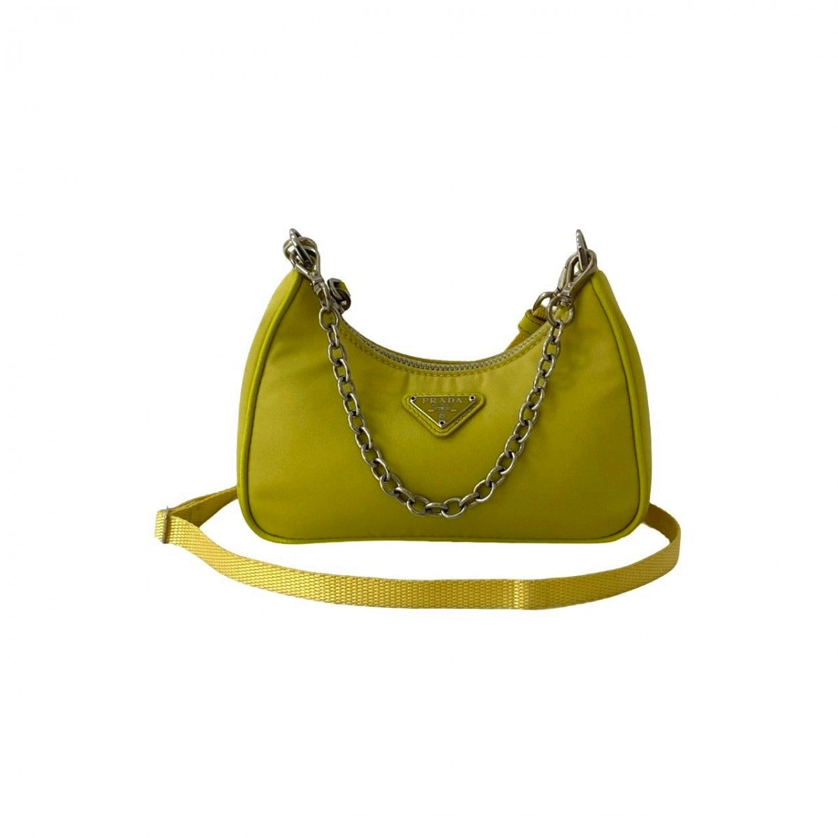 Shoulder Bag Yellow Nylon