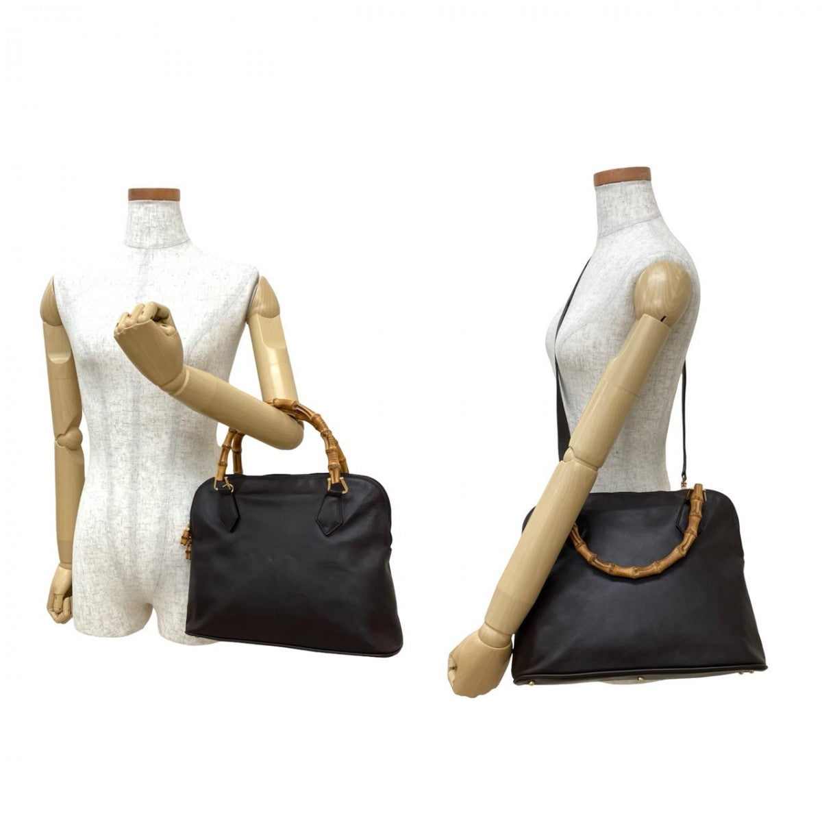 Gucci Bamboo Leather Brown Shoulder Bag 5