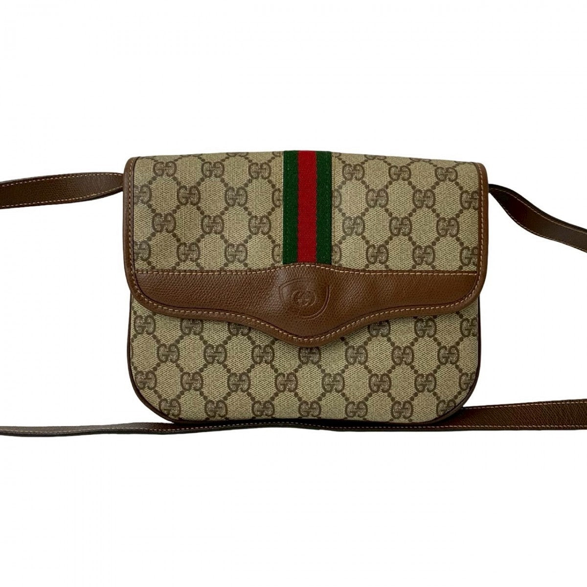 Gucci Sherry line Leather Brown Shoulder Bag 823A823