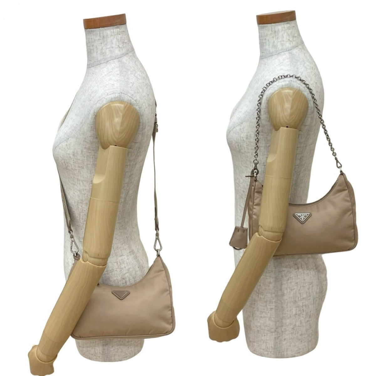 Shoulder Bag Re Edition Nylon Beige