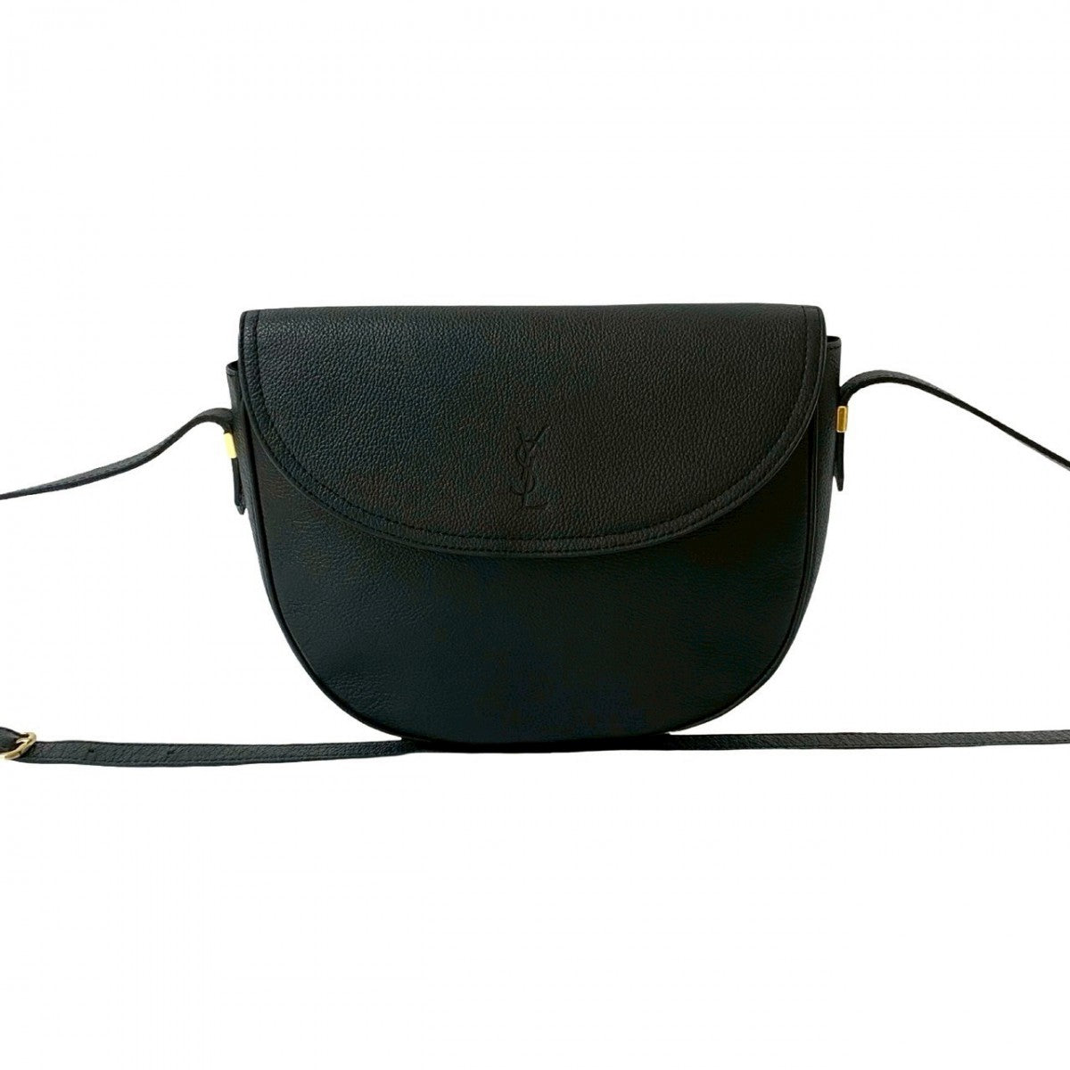 YSL Saint Laurent Yves Shoulder Bag Leather Black 824A824 30895