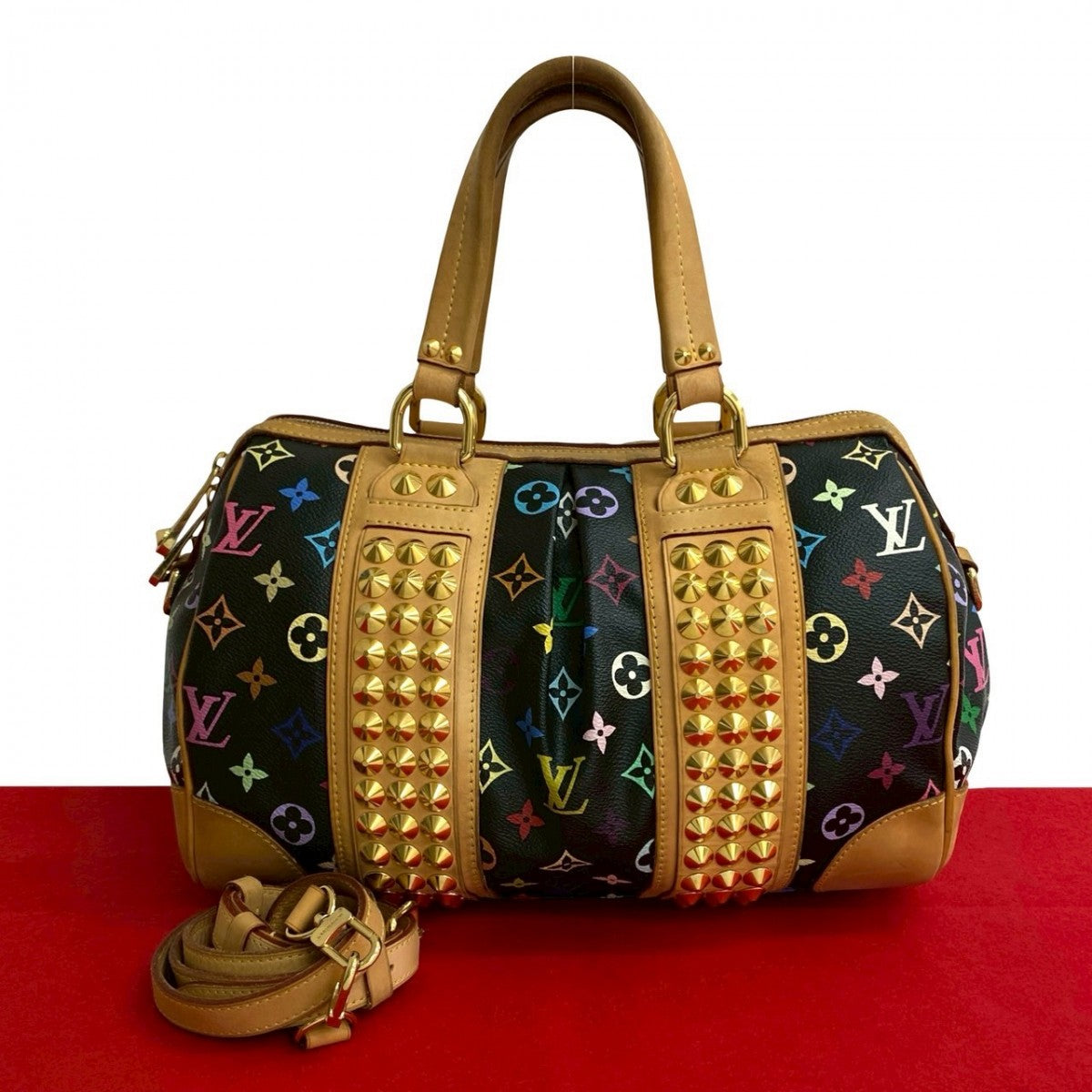 Louis Vuitton M45642 Courtney MM Monogram Leather Multicolor Shoulder Bag